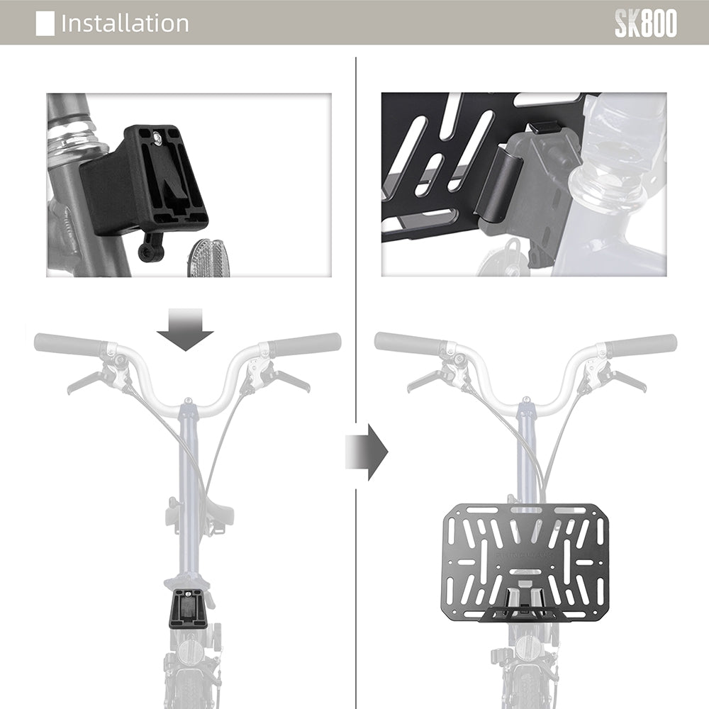 RHINOWALK SK800 10kg Loading Aluminum Alloy DIY Bicycle Front Mount Adapter RHINOWALK SK800 10kg Loading Aluminum Alloy DIY Bicycle Front Mount Adapter